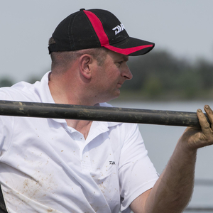 Steve playing a fish