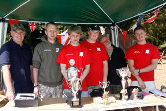 Simon Bangert (green) and the Welham team who did a brilliant job hosting the event.