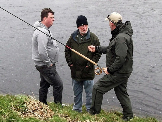 Hywel giving guidance on the bank