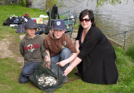 Some very happy anglers at the weigh in.